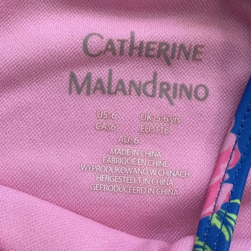 Catherine Malandrino‎ Girls Floral Printed One-piece Swimsuit With Headband Size